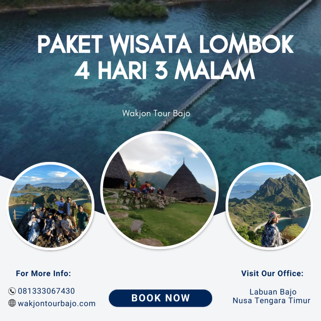 paket wisatav lombok 4 hari 3 malam