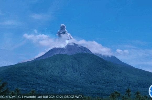 Spot Vulkanik Spektakuler: Di Sini Lokasi Gunung Lewotobi Laki-Laki dan Perempuan Bersemayam 2 Lokasi Gunung Lewotobi